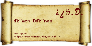 Ámon Dénes névjegykártya