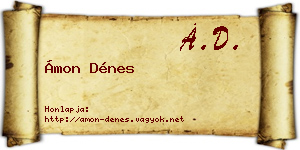 Ámon Dénes névjegykártya