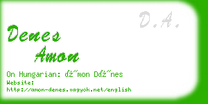 denes amon business card